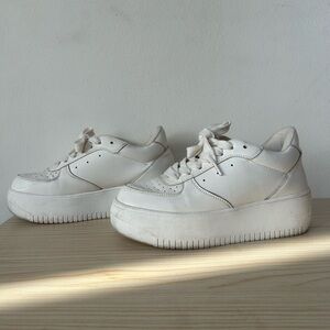 Steve Madden Women's White Platform Sneakers